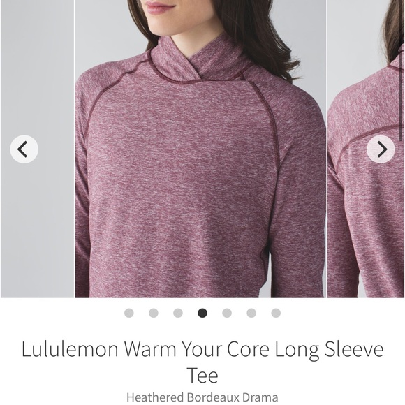 Lululemon Warm Your Core Long Sleeve Tee
Heathered Bordeaux Drama, size 10 - Picture 8 of 11